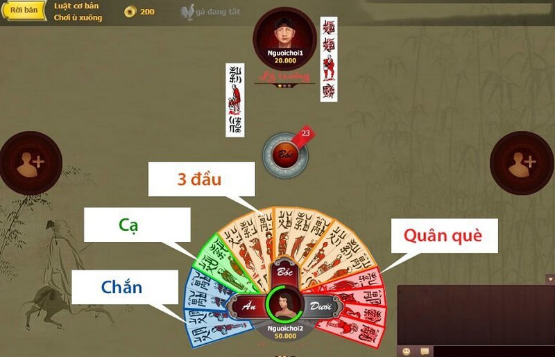 cach choi bai chan 1 Game bài chắn lôi cuốn, hấp dẫn